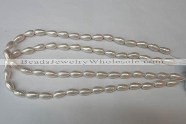 CSB855 15.5 inches 8*14mm teardrop shell pearl beads wholesale