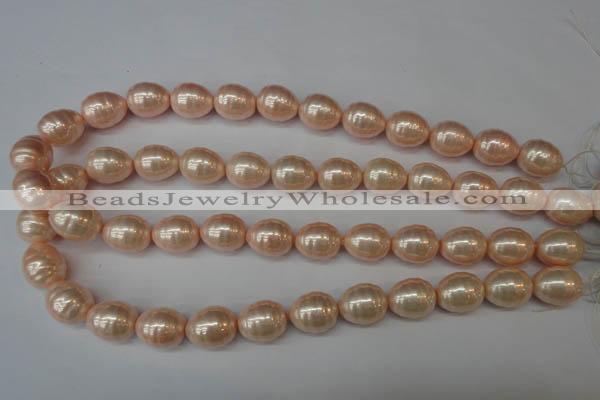 CSB886 15.5 inches 13*16mm whorl teardrop shell pearl beads wholesale