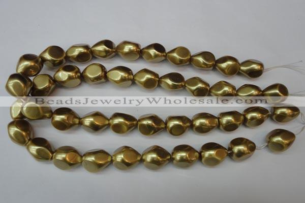 CSB894 15.5 inches 15*20mm teardrop shell pearl beads wholesale