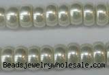 CSB900 15.5 inches 6*12mm rondelle shell pearl beads wholesale