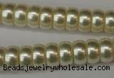 CSB901 15.5 inches 6*12mm rondelle shell pearl beads wholesale