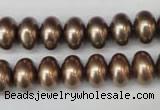 CSB905 15.5 inches 8*12mm rondelle shell pearl beads wholesale