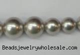 CSB921 15.5 inches 8mm - 14mm round shell pearl beads wholesale