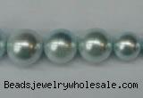 CSB922 15.5 inches 8mm - 14mm round shell pearl beads wholesale