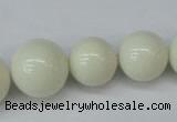 CSB925 15.5 inches 8mm - 14mm round shell pearl beads wholesale