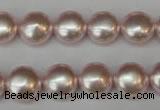 CSB941 15.5 inches 12mm flat round shell pearl beads wholesale