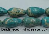 CSE06 15.5 inches 10*20mm teardrop natural sea sediment jasper beads