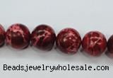 CSE165 15.5 inches 16mm round dyed natural sea sediment jasper beads