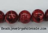 CSE167 15.5 inches 20mm round dyed natural sea sediment jasper beads