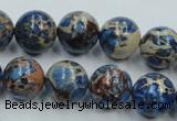 CSE215 15.5 inches 18mm round dyed natural sea sediment jasper beads