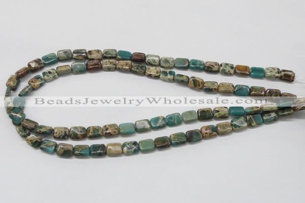 CSE5014 15.5 inches 8*10mm rectangle natural sea sediment jasper beads