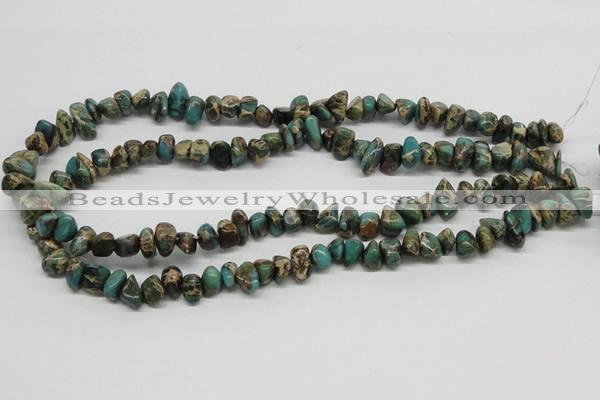 CSE5019 15.5 inches 8*12mm nuggets natural sea sediment jasper chip beads