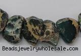 CSE5020 15.5 inches 15*12mm nuggets natural sea sediment jasper chip beads