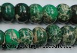 CSE60 15.5 inches 10*14mm rondelle dyed natural sea sediment jasper beads