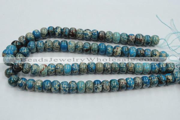 CSE63 15.5 inches 10*14mm rondelle dyed natural sea sediment jasper beads