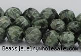 CSH08 15.5 inches 12mm faceted round natural seraphinite beads