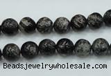 CSI01 15.5 inches 8mm round silver scale stone beads wholesale