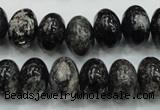 CSI06 15.5 inches 10*14mm rondelle silver scale stone beads wholesale