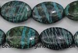 CSJ228 15.5 inches 18*25mm oval dyed green silver line jasper beads