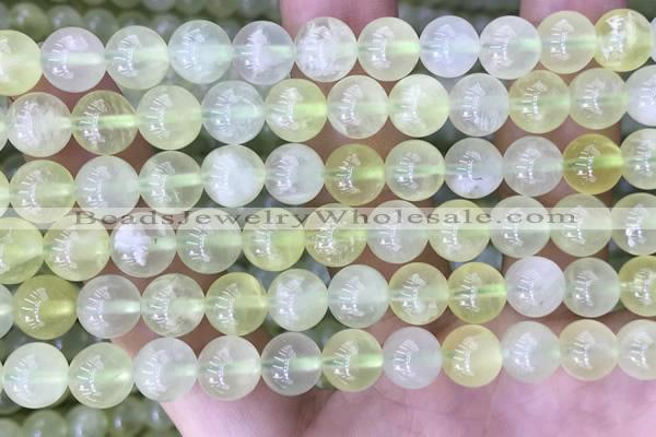 CSJ321 15.5 inches 10mm round serpentine new jade beads