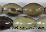 CSL106 15.5 inches 22*30mm rice silver leaf jasper beads wholesale