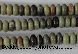 CSL108 15.5 inches 4*8mm rondelle silver leaf jasper beads wholesale