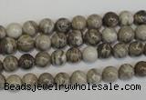 CSL11 15.5 inches 6mm round silver leaf jasper beads wholesale