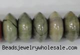 CSL110 15.5 inches 10*20mm rondelle silver leaf jasper beads wholesale