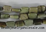 CSL119 15.5 inches 8*10mm rectangle silver leaf jasper beads wholesale