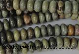 CSL18 15.5 inches 5*8mm rondelle silver leaf jasper beads wholesale