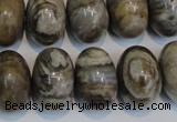 CSL20 15.5 inches 13*20mm rondelle silver leaf jasper beads wholesale