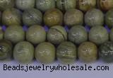 CSL201 15.5 inches 6mm round silver leaf jasper beads wholesale