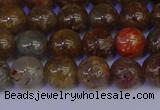 CSL222 15.5 inches 8mm round gold leaf jasper beads wholesale