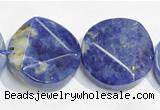 CSO03 15.5 inches 15mm faceted coin A grade sodalite beads