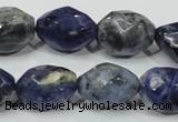 CSO102 15.5 inches 15*20mm faceted nugget sodalite gemstone beads