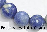 CSO18 8mm faceted round AB grade sodalite beads wholesale