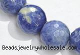 CSO19 10mm faceted round AB grade sodalite beads wholesale