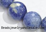 CSO23 AB grade 20mm faceted round sodalite beads wholesale