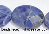 CSO25 15.5 inches A grade 8*12mm faceted oval sodalite beads