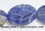 CSO26 15.5 inches A grade 10*14mm faceted oval sodalite beads