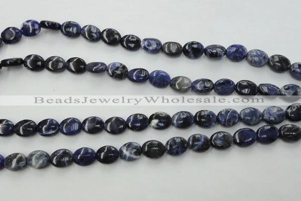 CSO370 15.5 inches 8*10mm oval natural sodalite gemstone beads