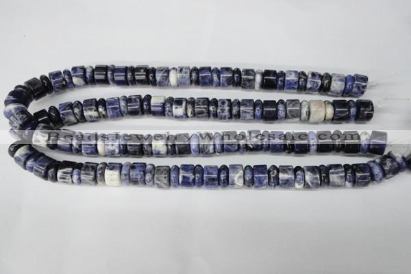 CSO50 15.5 inches 4*12mm & 8*12mm rondelle sodalite gemstone beads