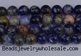 CSO510 15.5 inches 4mm round orange sodalite beads wholesale