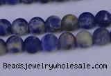 CSO520 15.5 inches 4mm round matte orange sodalite beads wholesale