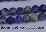 CSO521 15.5 inches 6mm round matte orange sodalite beads wholesale