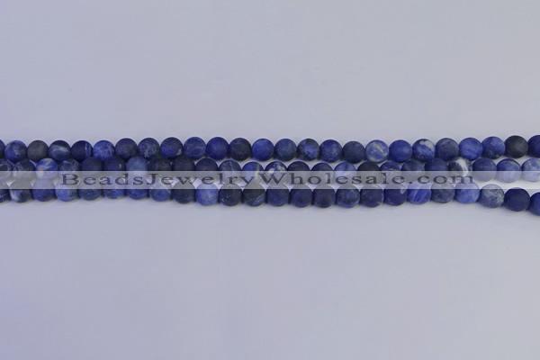 CSO541 15.5 inches 6mm round matte sodalite beads wholesale