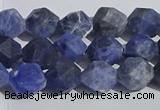 CSO566 15.5 inches 8mm faceted nuggets matte sodalite beads