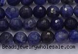 CSO601 15.5 inches 6mm faceted round sodalite gemstone beads