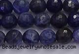 CSO602 15.5 inches 8mm faceted round sodalite gemstone beads