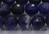 CSO604 15.5 inches 12mm faceted round sodalite gemstone beads